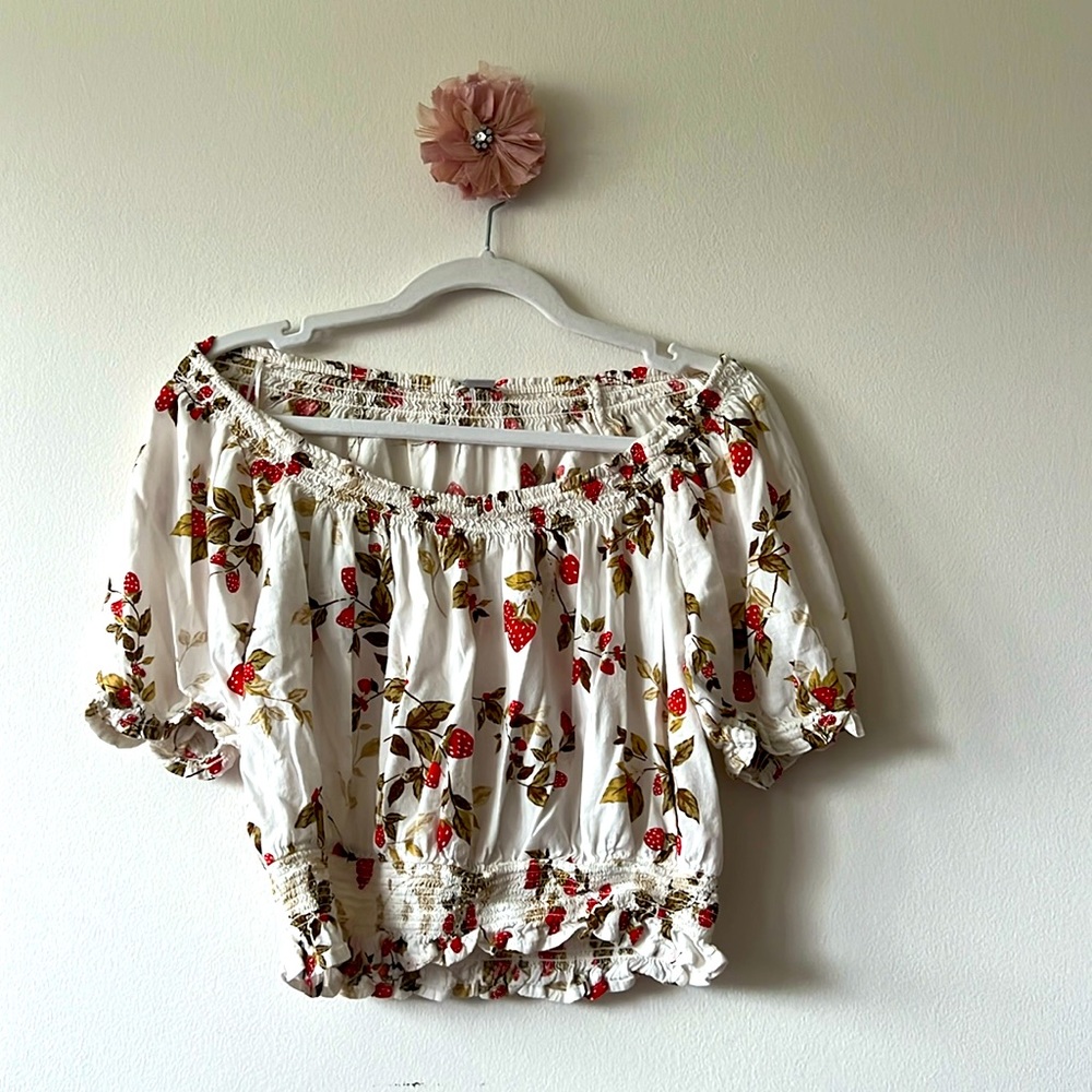 Strawberry Crop Top size Small